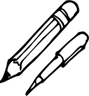 Pencils icon illustration writing tools graphic for Denver mental health therapy counseling blog and resources